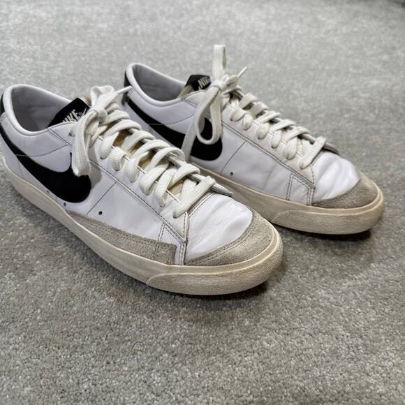Nike Shoes - Nike Blazer 77 Low Top White Sneaker Leather Suede Womens 9 Retro Capsule
